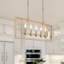 Lustre rectangulaire unique à 5 lumières Gregoy