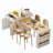 Kitchen Island With Extendable Dining Table-2124716390