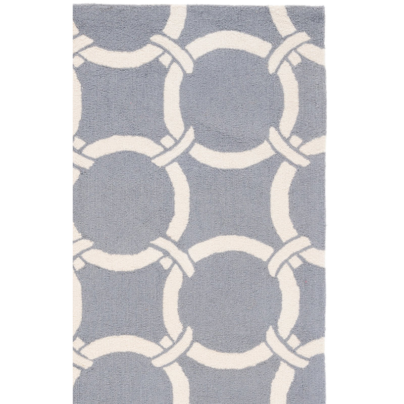 Lizarraga Hand Hooked Performance Chevron Rug, Rectangle 3'6" x 5'6"