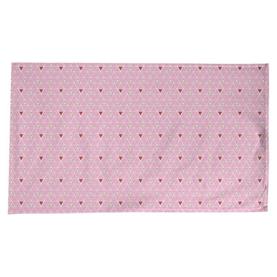 Nappe géométrique en coton - Triangles dessinés à la main, collection Jordao, lavable à la machine