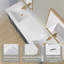 Dessus de meuble-lavabo double 72 po avec double lavabo intégré, comptoir sans couture blanc brillant, imperméable et facile à installer, remplacement du comptoir standard à 2 lavabos