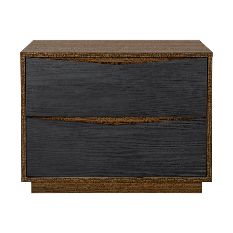 Kayner 2-Drawer Nightstand - Charcoal