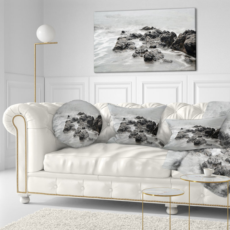 Coussin Seashore and Rocky Coastline, Rectangle, 12 po x 20 po