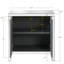Meuble de rangement en forme de M avec bordure miroir - Gris argenté pour salon, salle à manger, entrée, cuisine et meuble vitré, pour salon, salle à manger