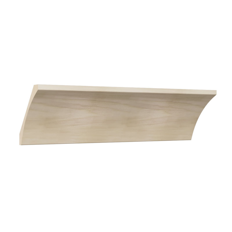 WM291 - Moulure de bois franc massif Crown Crown, H 4 po x P 3 1/2 po x P 5 1/4 po x L 96 po, peuplier teinté, Peuplier