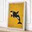Leaping Orca Mid-Century - Wrapped Canvas-318237574-318237569