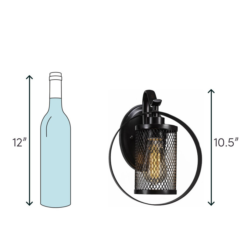 Oryana Infinity 1 Light Wall Sconce Shown With Amber Antique LED Bulb, Espresso