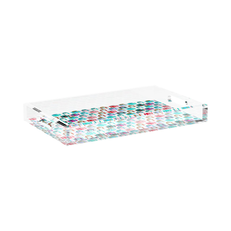 Decorative Tray, 17"W x 10.5"D x 2"H