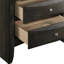 Table de chevet 2 tiroirs Grey Oak-286062350