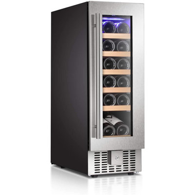 YUKOOL Single Zone 11.6'' 17 Bottle Wine & Beverage Refrigerator