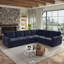 Upholstered 118 " Chenille L-Shaped Sofa Bed