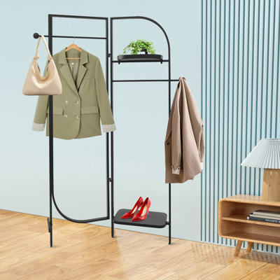 Présentoir à vêtements pliable et autoportant pour vêtements, jupes, foulards