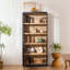 Vitrine à grain de bois de frêne, bibliothèque avec portes en verre et tablettes réglables, bibliothèque moderne de style Mid-Century, armoire vitrée pour les couloirs, salon, cuisine et bureau