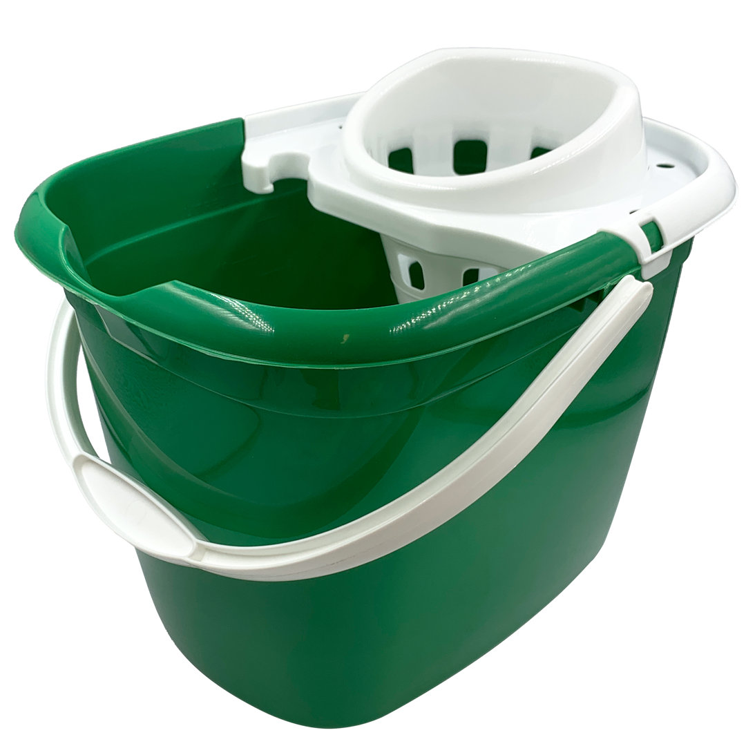 Colour Coded Mop Buckets 12L Mop Bucket with Wringer and Easy Carry Handle