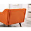 Magnifique chaise orange recouverte de velours