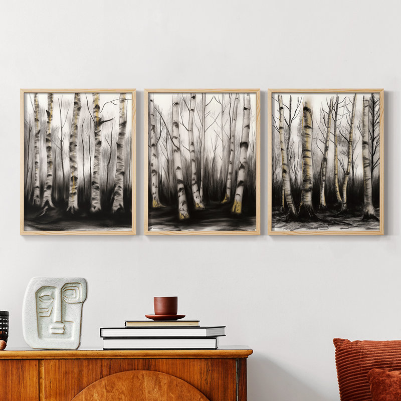 Lanscape Study Series II -Set of 3 Fric Giclee Prints -Prêt à accrocher
