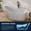 67.3" x 29.7" Freestanding Soaking Cement Bathtub-175628162