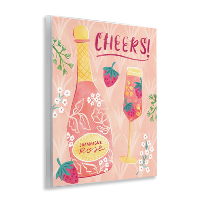  Art floral sur plaque floral rose champagne par Natalie Miles