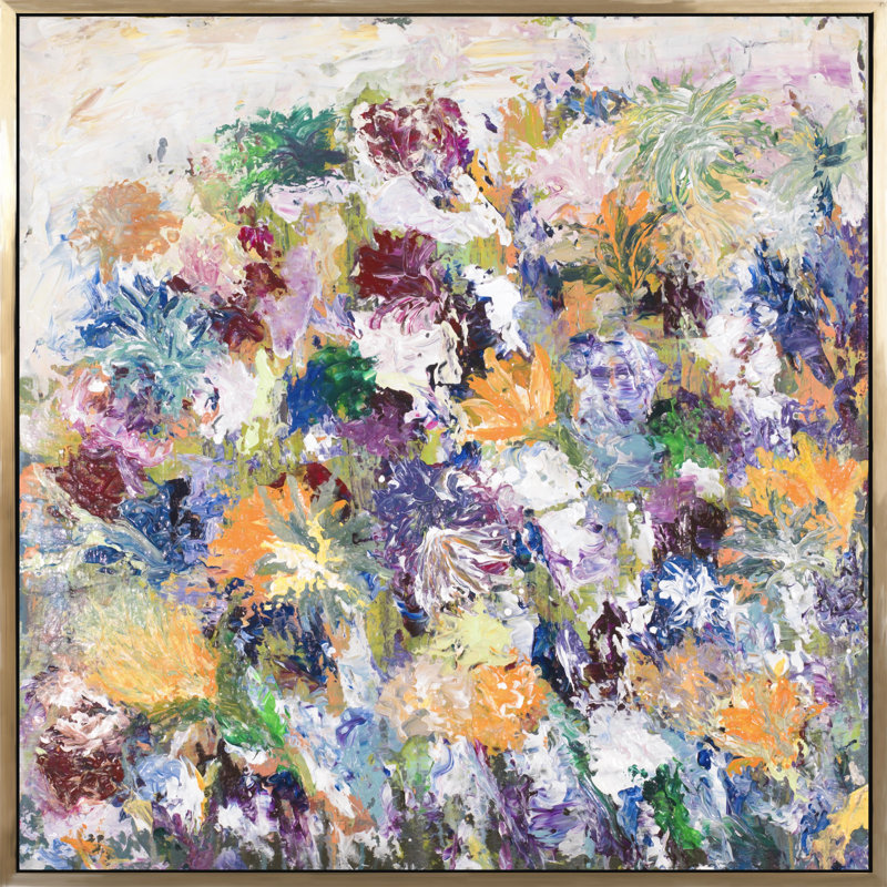 Among The Flowers II Painting, 40" H x 40" W