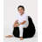 Premium Garden Bean Bag Chair, Solid Black, 23.6 x 23.6 x 9.8 inches | 100% Waterproof Polyester, 100% Original Bead Styrofoam Filling | Hidden Zipper System | Supports Up to 440 lbs, Ideal for Modern Outdoor Entertainment-79059101