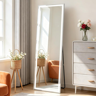 Aluminium Rectangle Freestanding Full Length Mirror