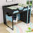 Full Size Loft Bed With RGB LED Light Strip, USB Charging Station And Adjustable Desk-1154067640