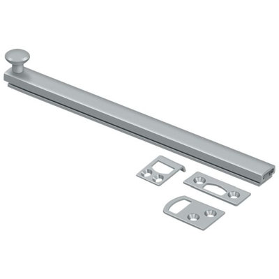 Deltana 8SBCS26D 8" Surface Bolt, Concealed Screw, HD in Brushed Chrome