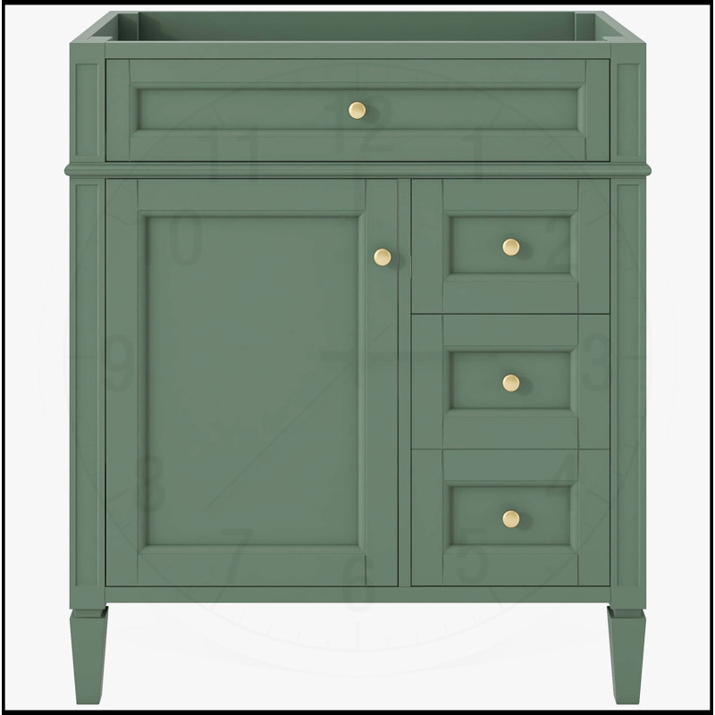 Meuble-lavabo de 30 po sans lavabo supérieur, Vert