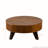 Retro Round Coffee Table with Storage, Natural Finish for Living Room and Office Use-765998355-765998357