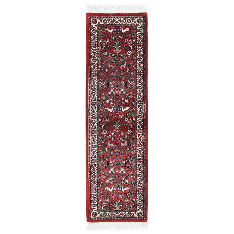 Tapis de couloir persan fin noué à la main 1 pi 6 po x 6 pi 7 po