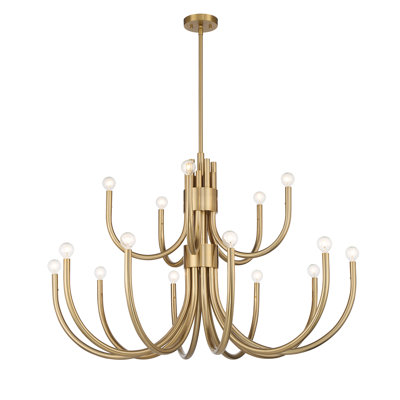 Lustre style chandelier 15 lumières Sorrento