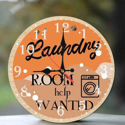 Horloge murale en bois 10 po, mouvement silencieux, à piles (piles AA non incluses), décor artistique, parfait pour les décorations