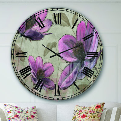 Horloge murale florale et botanique