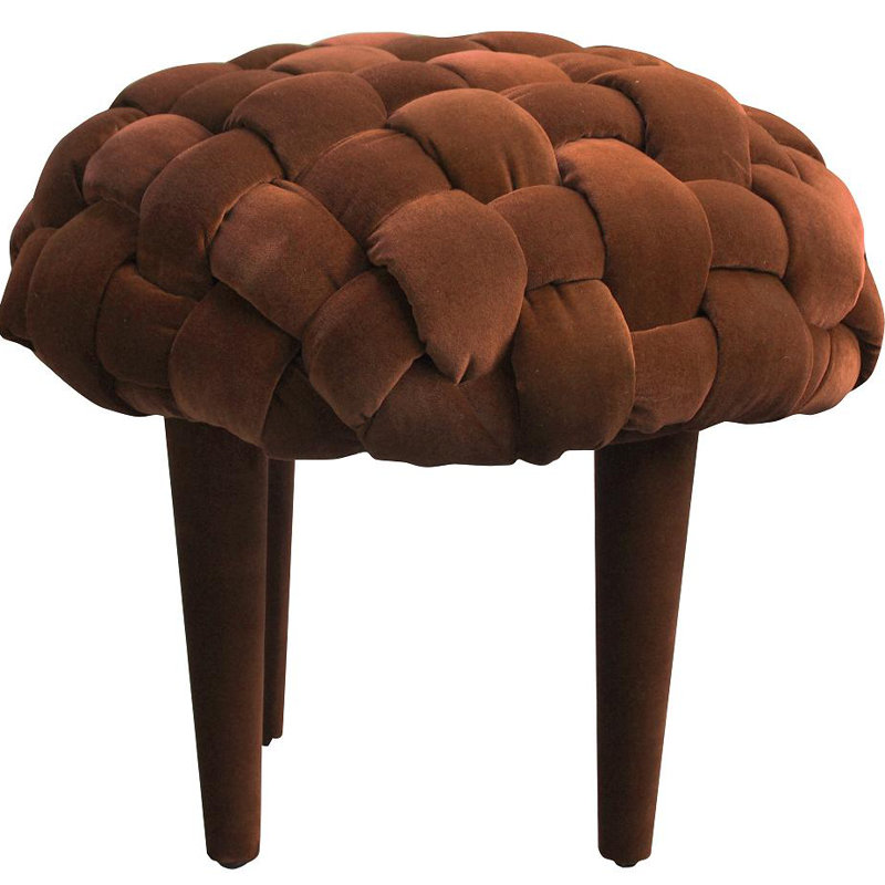 Solid + Manufactured Wood Accent Stool, Brown