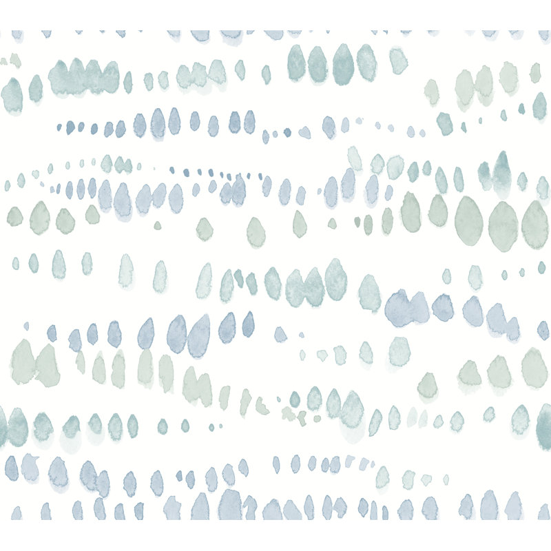 Dewdrops Wallpaper, Blue