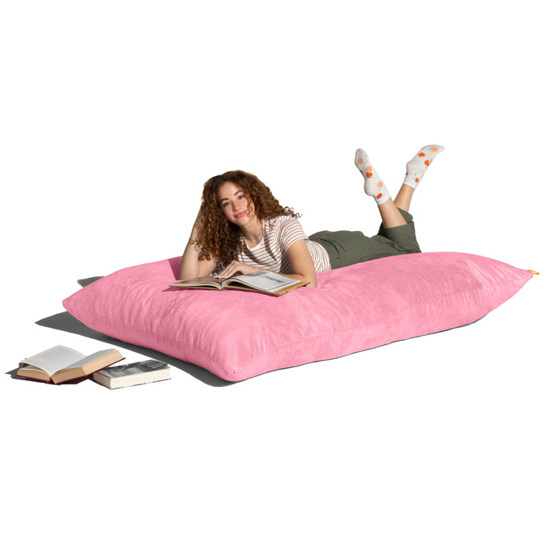 Pillow Saxx 5.5-Foot - Huge Bean Bag Floor Pillow and Lounger, Pink