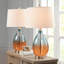 Lampe de table en verre Cortina Ombre, ensemble de 2