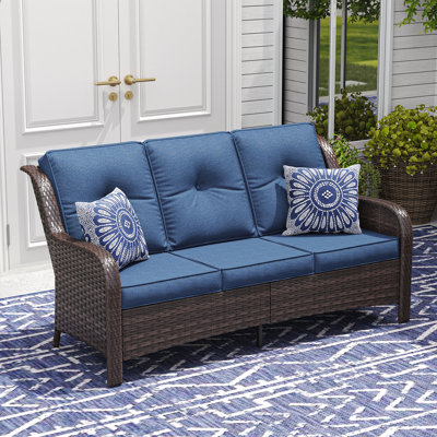 Stylish Outdoor Woven Rattan Sofa by HAK