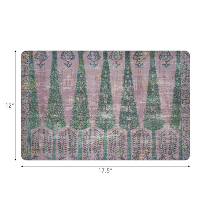 Topkapi Garden Pebbles Placemat Set, Green/Pink