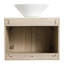 Lavabo de salle de bain rond en céramique blanc au-dessus du comptoir, facile à entretenir, convenant à toute salle de bain, lavabo de 16,25 po de profondeur et de largeur, revêtement antitache, installation simple et rapide, hauteur de l'évier 5,84