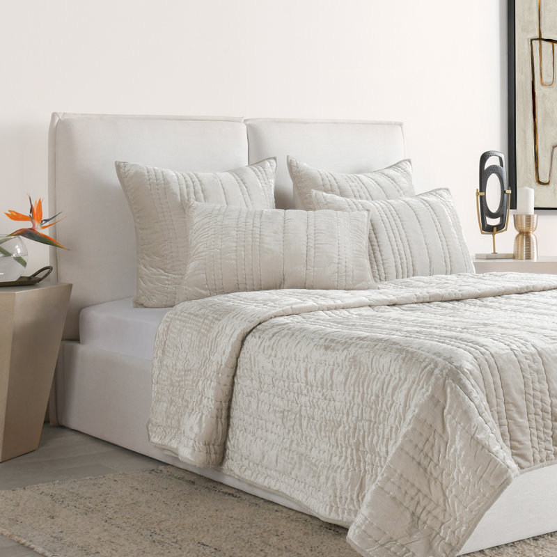 Seville Woven Pick Stitch Velvet Fabric Sham, Desert Taupe, King