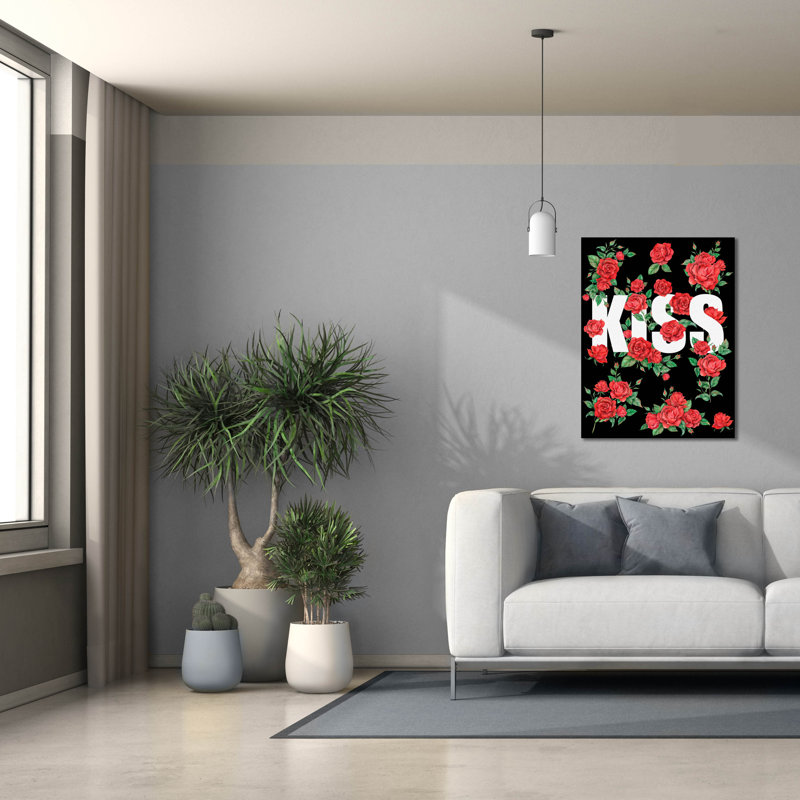 «Love Kiss I» par Regina Moore, H 34 po x l 26 po x P 1,5 po