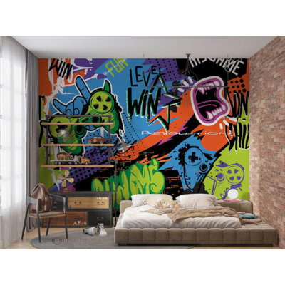 Peinture murale colorée Graffiti Street Art