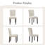 Modern Upholstered Dining Chairs Set – Parsons Style, Nailhead Trim, Sturdy Wood Legs, Padded Fabric Cushion – Accent for Dining Room, Kitchen, or Living Room – Beige