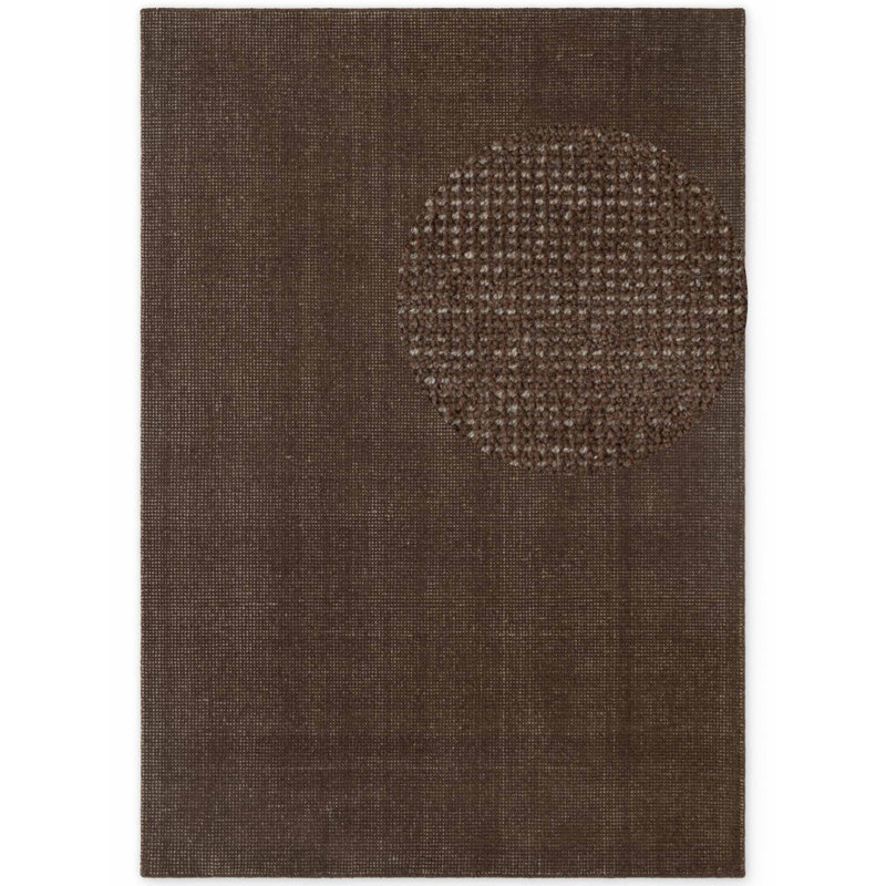 Demarlo Wool Hand Woven Area Rug, Brown, Rectangle 160 x 230 cm