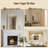 Grid Wall Mirror Rectangle Decorative Wall Mirror,vanity Mirror For Bathroom,living Room, Entryway Or Bedroom-1322268427-1322268430