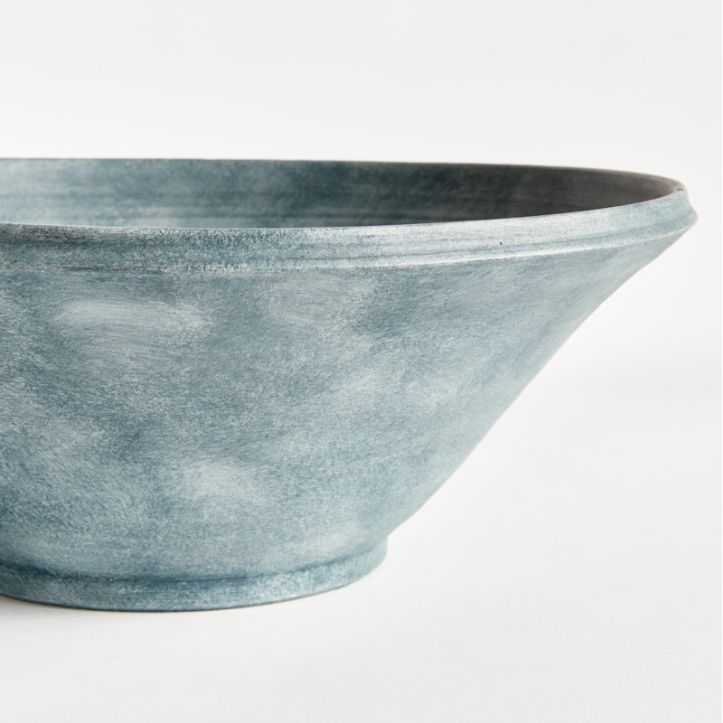 Mirela Grande Decorative Bowl, Washed Blue