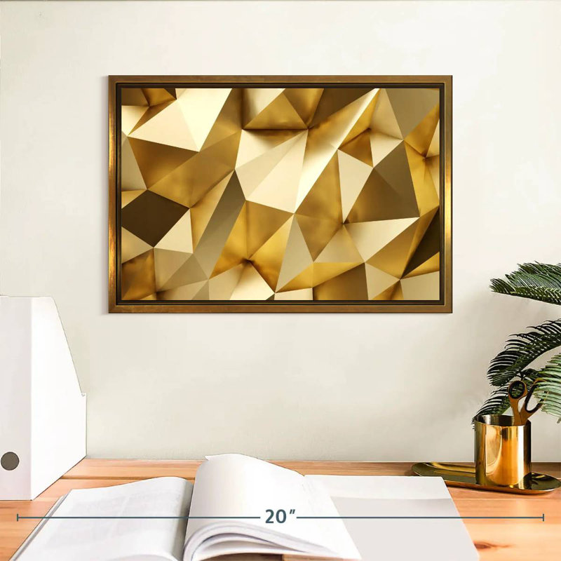 Golden Sabra, Floating Frame Gold, 13" X 9"