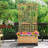 Handmade 72″ H × 35.5″ W Fir Wood Planter Box with Trellis and Wheels-1319895567