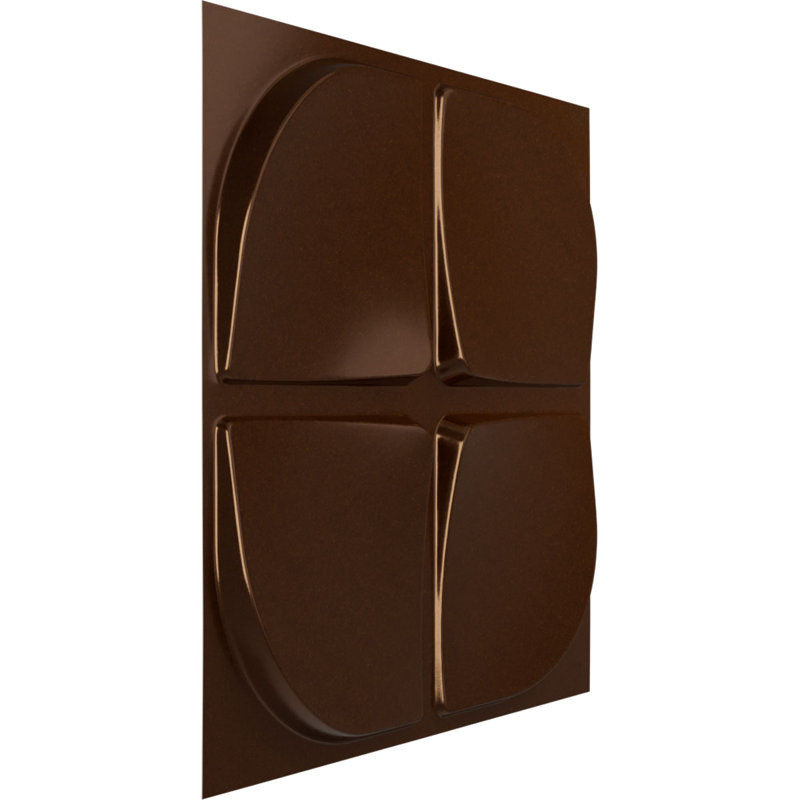 Panneau mural décoratif 3D Edmund EnduraWall 19 l 8 po x H 19 5/8 po, cuivre foncé métallique (couvre 2,67 pieds carrés)